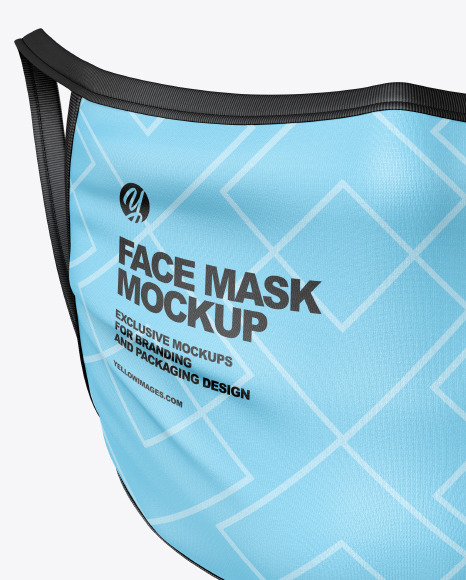 Download Face Mask Mockup In Apparel Mockups On Yellow Images Object Mockups