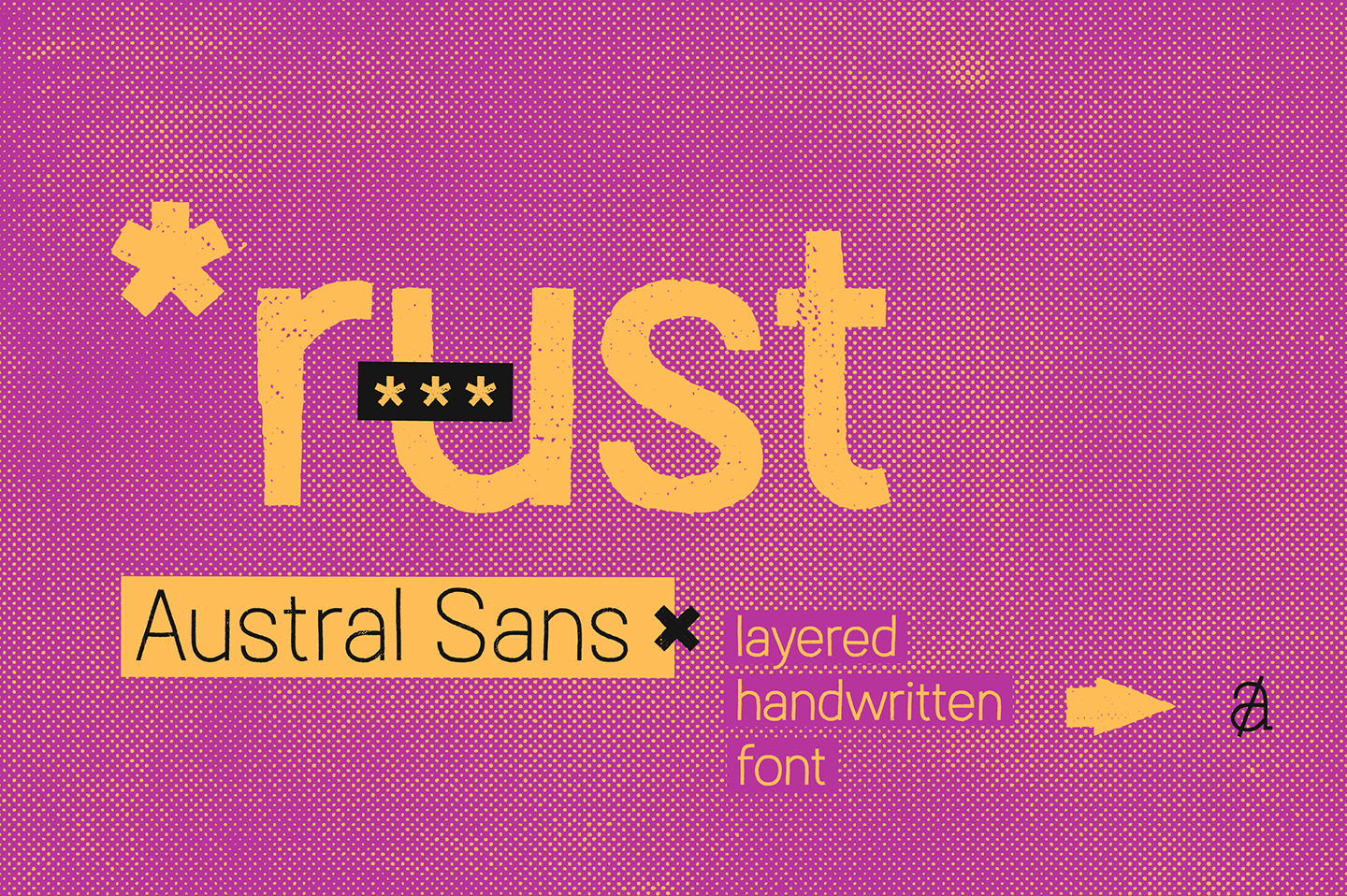 Austral Sans Rust In Fonts On Yellow Images Creative Store