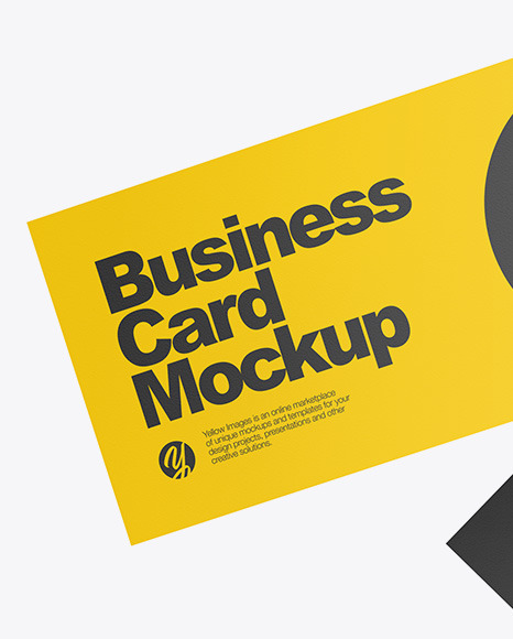 Two Paper Business Cards Mockup PSD #2