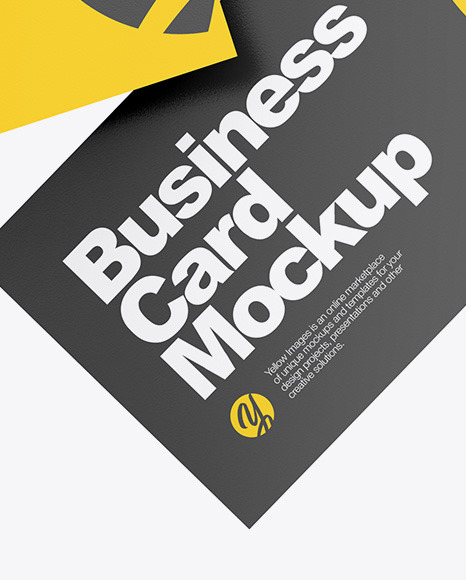 Two Paper Business Cards Mockup PSD #1