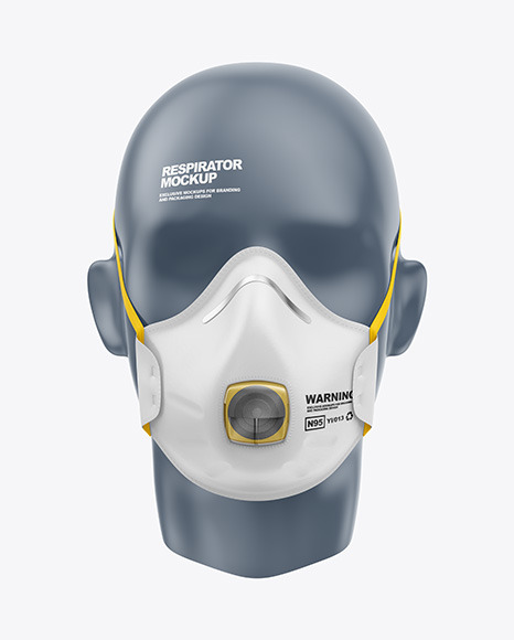 Respirator Mockup In Apparel Mockups On Yellow Images Object Mockups