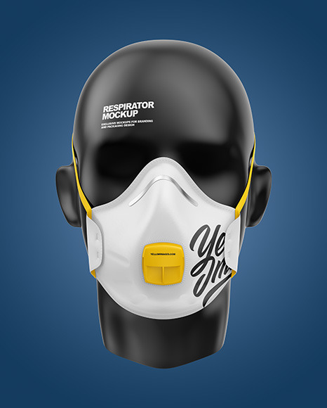 Download Respirator Mockup in Apparel Mockups on Yellow Images ...