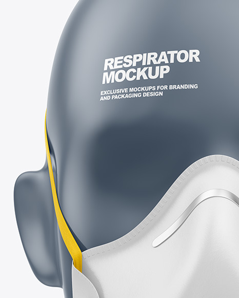 Respirator Mockup In Apparel Mockups On Yellow Images Object Mockups