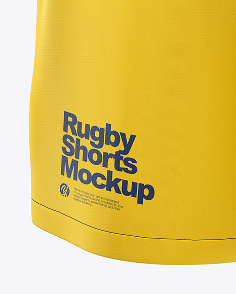 Men S Rugby Shorts Mockup In Apparel Mockups On Yellow Images Object Mockups