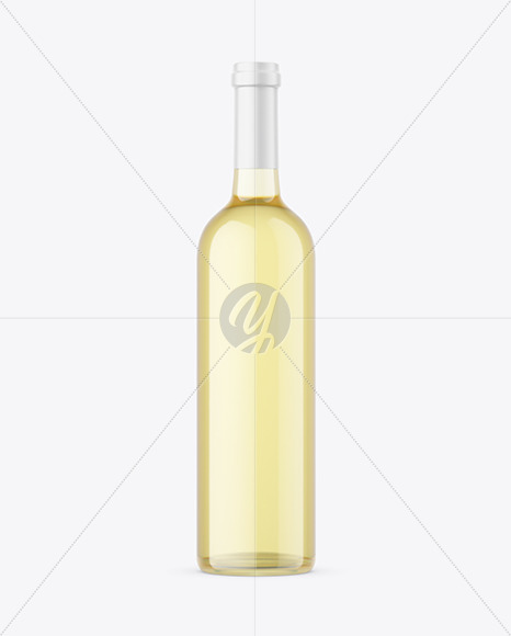 Download Clear Glass White Wine Bottle Mockup In Bottle Mockups On Yellow Images Object Mockups PSD Mockup Templates