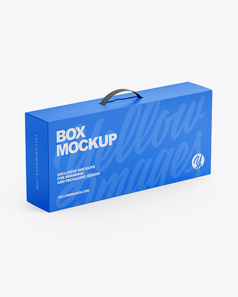 Download Paper Box With Handle Mockup In Box Mockups On Yellow Images Object Mockups PSD Mockup Templates