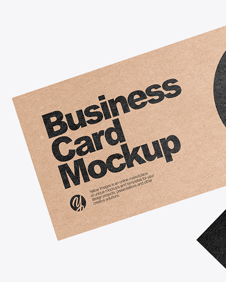 Download Kraft Paper Box Business Cards Psd Mockup Yellowimages