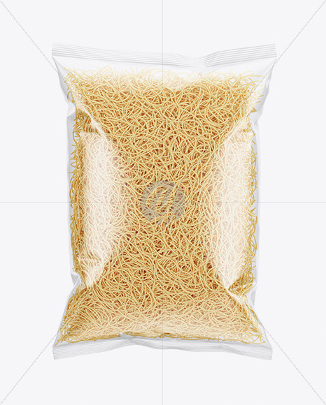 Download Plastic Bag With Vermicelli Pasta In Bag Sack Mockups On Yellow Images Object Mockups