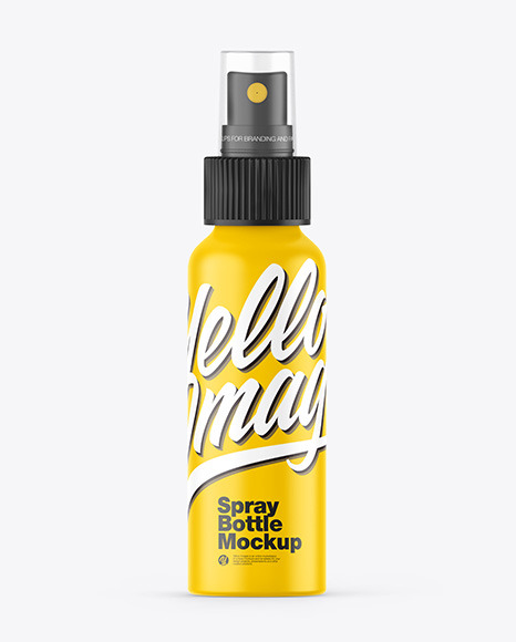 Download Matte Spray Bottle Mockup In Bottle Mockups On Yellow Images Object Mockups PSD Mockup Templates