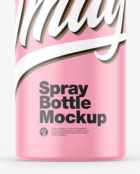 Matte Spray Bottle Mockup PSD #5
