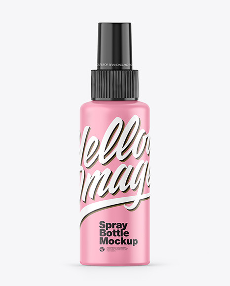 Matte Spray Bottle Mockup PSD #1