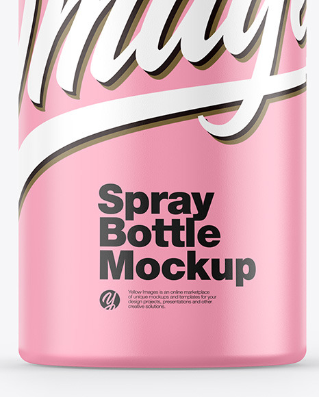 Matte Spray Bottle Mockup PSD #5