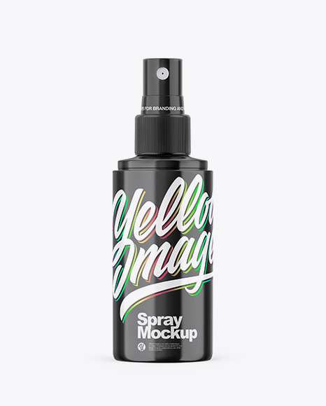 Glossy Spray Bottle Mockup PSD #2