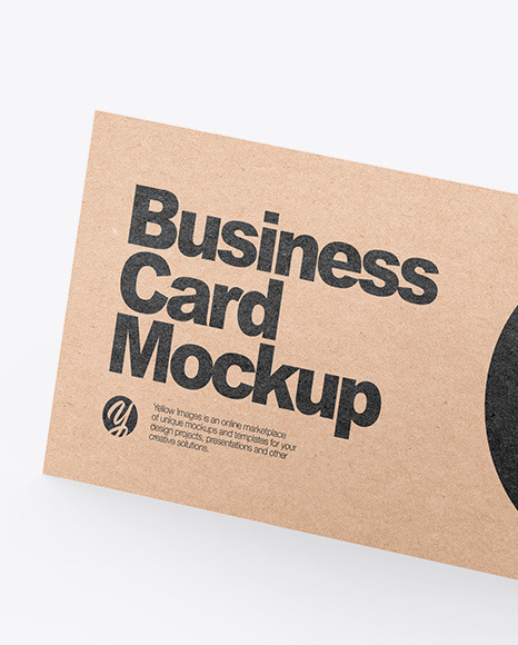 Two Kraft Business Cards Mockup PSD #2