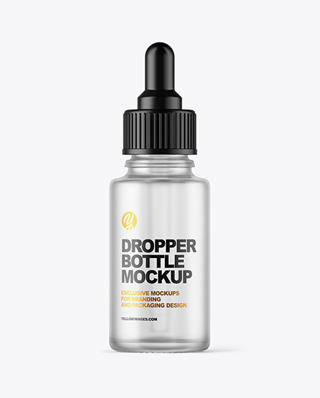 Download Frosted Amber Dropper Bottle Mockup Yellow Author PSD Mockup Templates