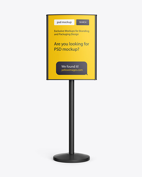 Plastic Stand Mockup on Yellow Images Object Mockups