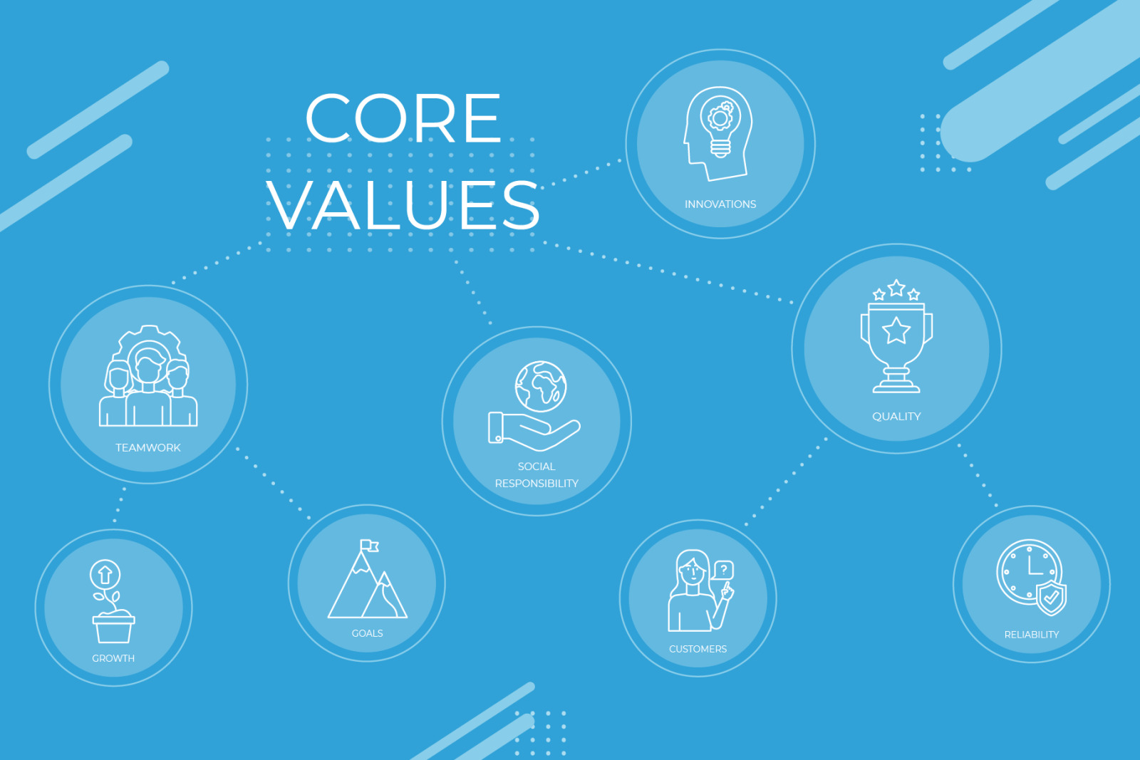 Company Core Values Landing Page Kit Hero Image Illustration and