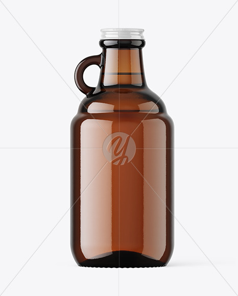 Amber Glass Dark Beer Bottle Mockup In Bottle Mockups On Yellow Images Object Mockups