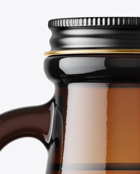 Amber Glass Beer Bottle Mockup PSD #3