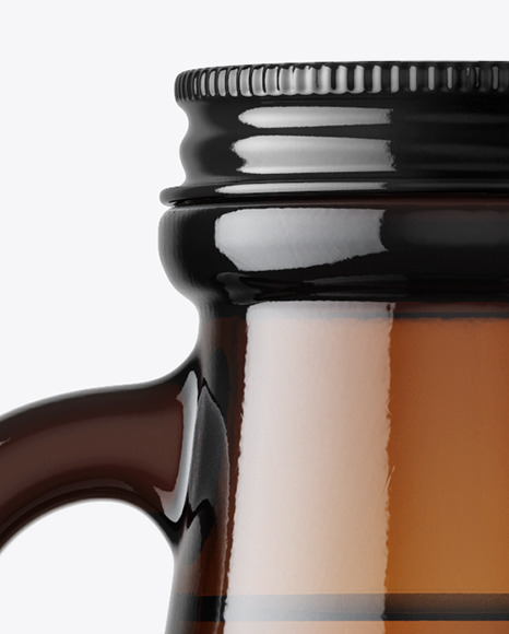 Amber Glass Beer Bottle Mockup PSD #4