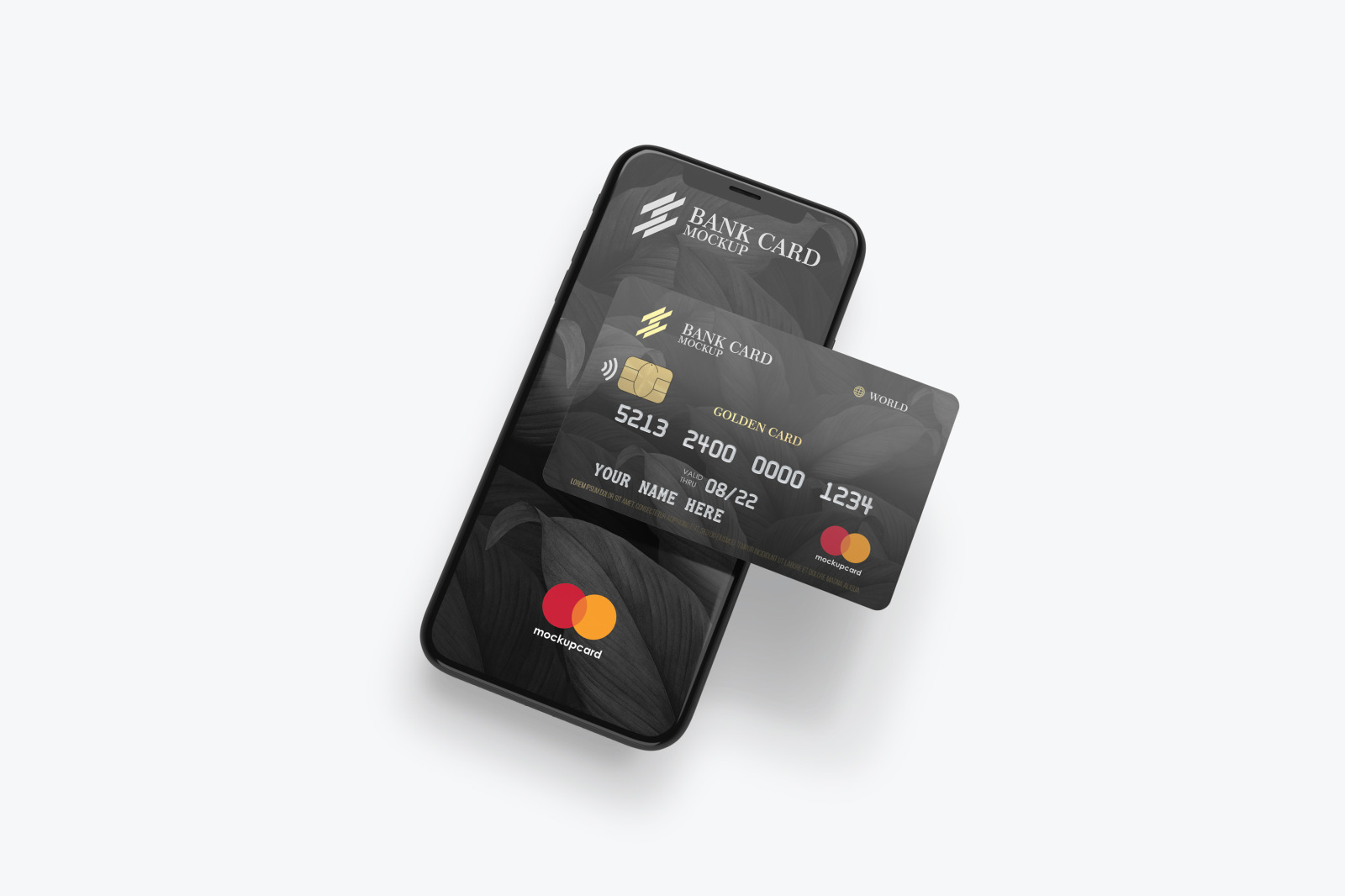 Download Plastic Card Mockup in Product Mockups on Yellow Images ...