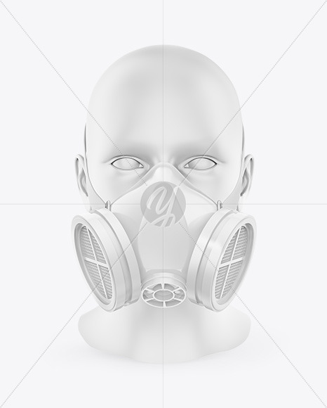 Download Free Gas Mask Mockup In Apparel Mockups On Yellow Images Object PSD Mockups