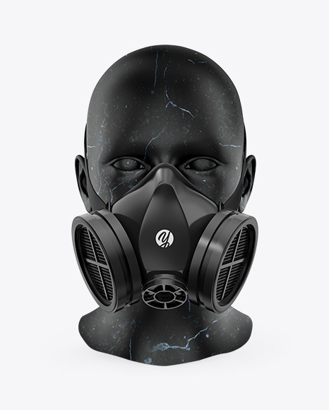 Gas Mask Mockup In Apparel Mockups On Yellow Images Object Mockups