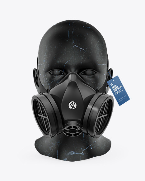 Gas Mask Mockup In Apparel Mockups On Yellow Images Object Mockups