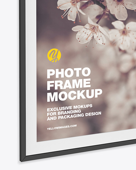 Download Photo Frame Mockup Left Side View In Indoor Advertising Mockups On Yellow Images Object Mockups Yellowimages Mockups