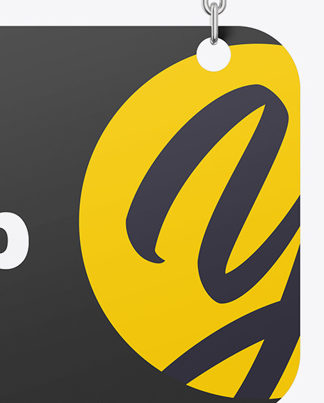 Sign w Chain Mockup PSD #1