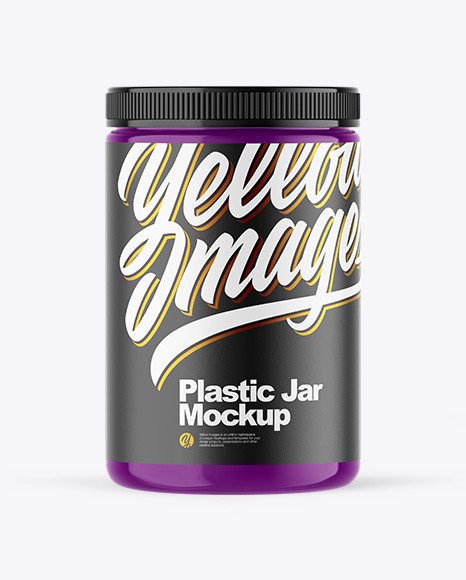 Glossy Plastic Jar Mockup PSD #2