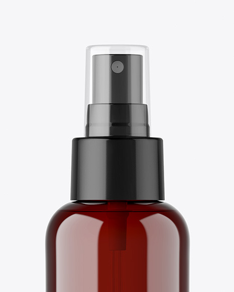 Amber Spray Bottle Mockup PSD #6