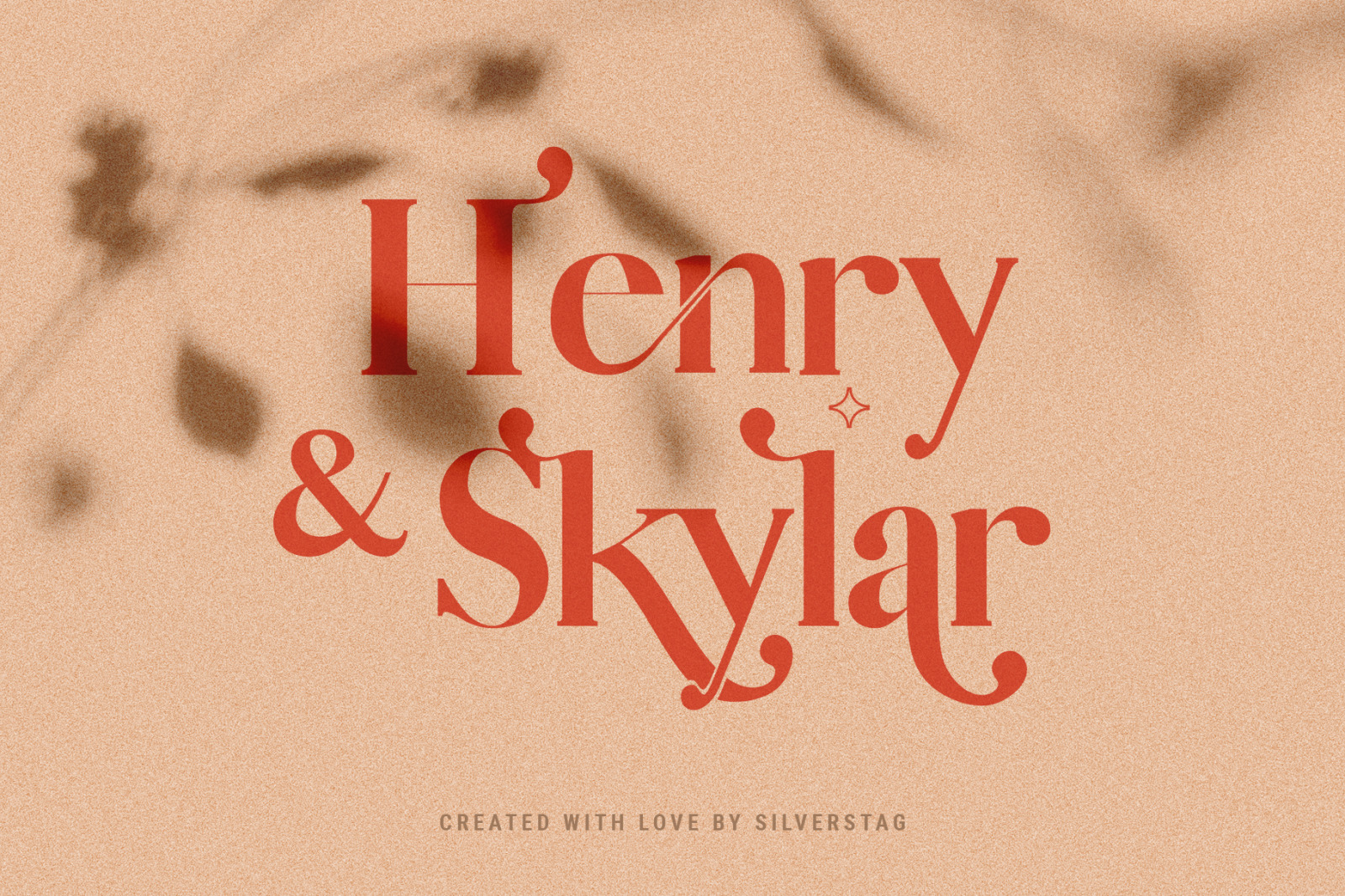 Vicky Christina Chic & Stylish Ligature Serif Font on Yellow Images