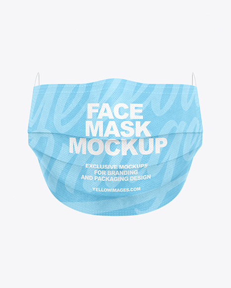 Medical Face Mask Mockup In Apparel Mockups On Yellow Images Object Mockups