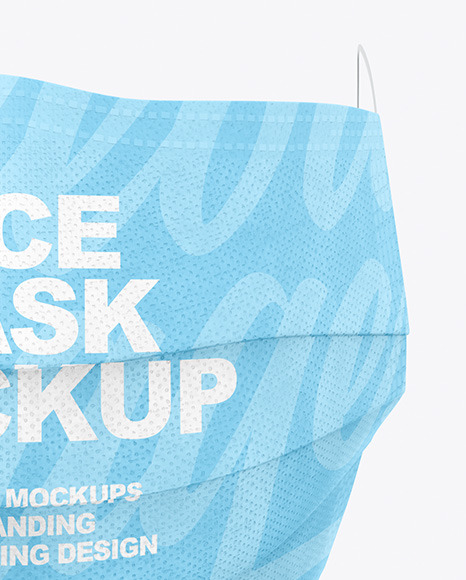 Medical Face Mask Mockup In Apparel Mockups On Yellow Images Object Mockups