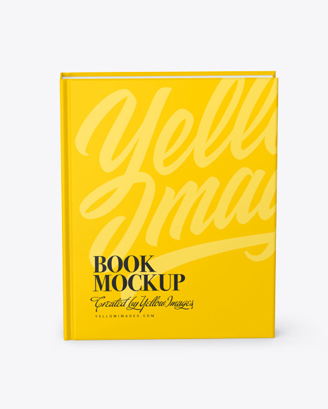 Download Hardcover Book W Matte Cover Mockup In Stationery Mockups On Yellow Images Object Mockups PSD Mockup Templates