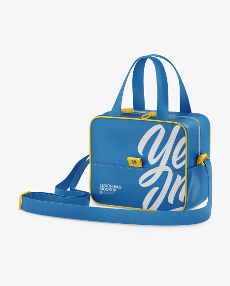 Lunch Bag Mockup In Bag Sack Mockups On Yellow Images Object Mockups