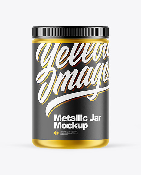 Metallic Jar Mockup In Jar Mockups On Yellow Images Object Mockups