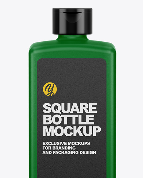 Download Matte Square Bottle Mockup In Bottle Mockups On Yellow Images Object Mockups PSD Mockup Templates