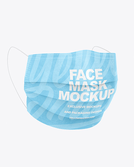 Medical Face Mask Mockup In Apparel Mockups On Yellow Images Object Mockups