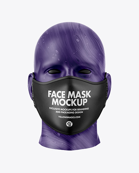 Download Face Mask Mockup in Apparel Mockups on Yellow Images ...