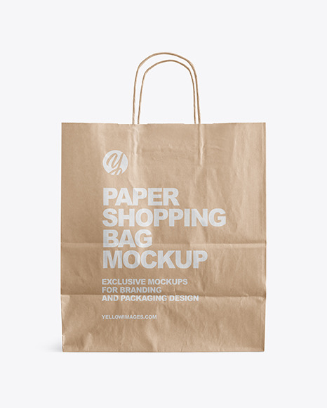 Download Paper Shopping Bag Mockup In Bag Sack Mockups On Yellow Images Object Mockups