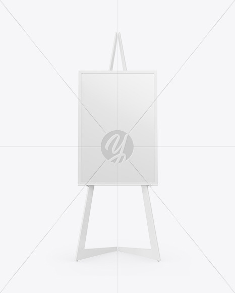 Download Easel With Frame Mockup - Front View in Indoor Advertising ...