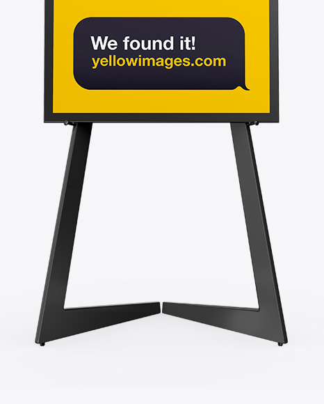 Download Easel With Frame Mockup Front View In Indoor Advertising Mockups On Yellow Images Object Mockups PSD Mockup Templates