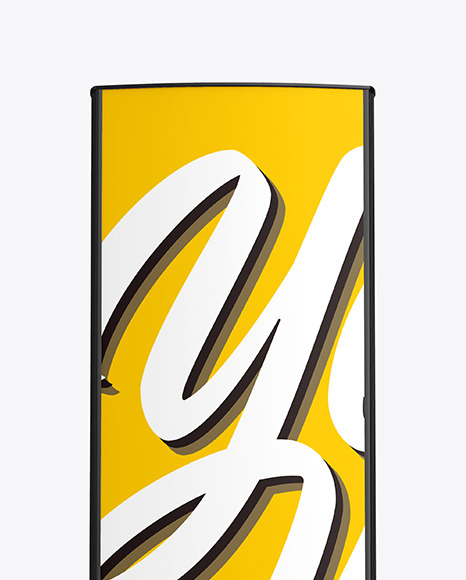 Metallic Stand w Plastic Front Mockup PSD #7
