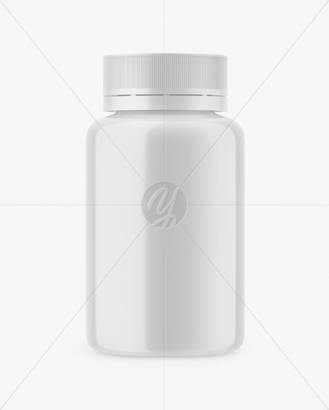 Download Glossy Pills Bottle Mockup in Bottle Mockups on Yellow Images Object Mockups