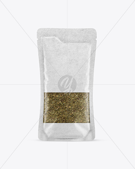 Download Kraft Food Bag With Dill Mockup In Bag Sack Mockups On Yellow Images Object Mockups Yellowimages Mockups