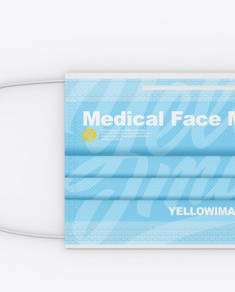 Medical Face Mask Mockup In Apparel Mockups On Yellow Images Object Mockups