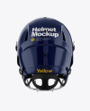 Download American Football Helmet Mockup Back View In Apparel Mockups On Yellow Images Object Mockups