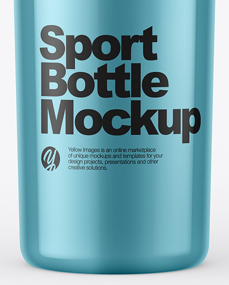 Download Metallic Sport Bottle Mockup In Bottle Mockups On Yellow Images Object Mockups